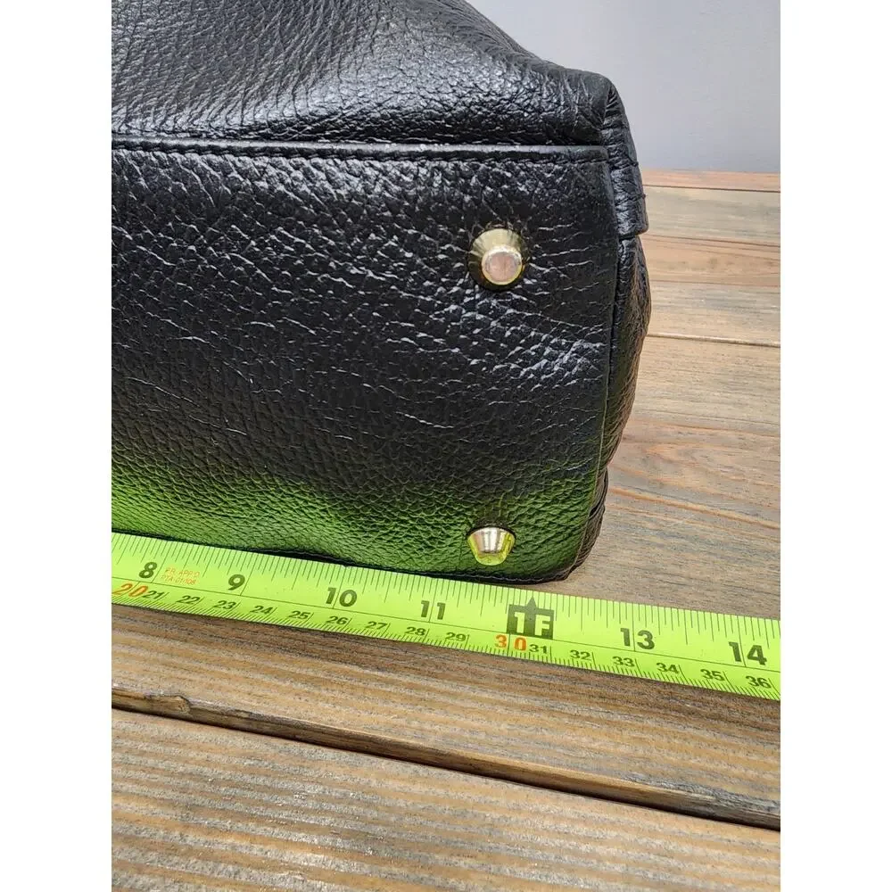 VALENTINA Tradizione Italiana Genuine Leather Black Shoulder Bag Purse - Picture 9 of 14